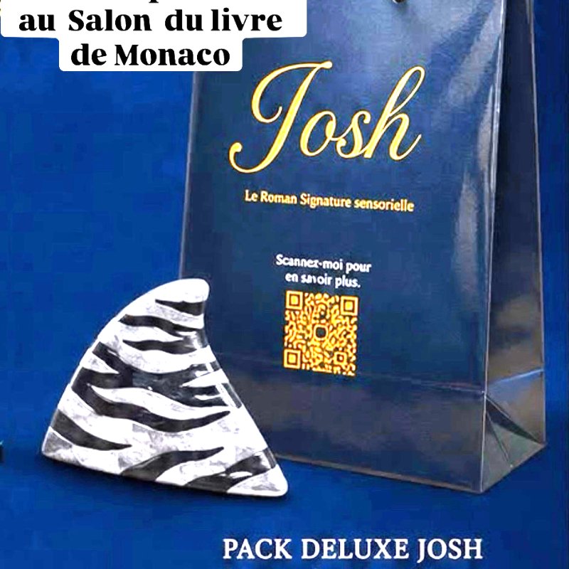 Pack spécial "JOSH" incluant l'aileron tigre, le livre, un parfum unique et autres goodies à découvrir © Belinda BUSSOTTI